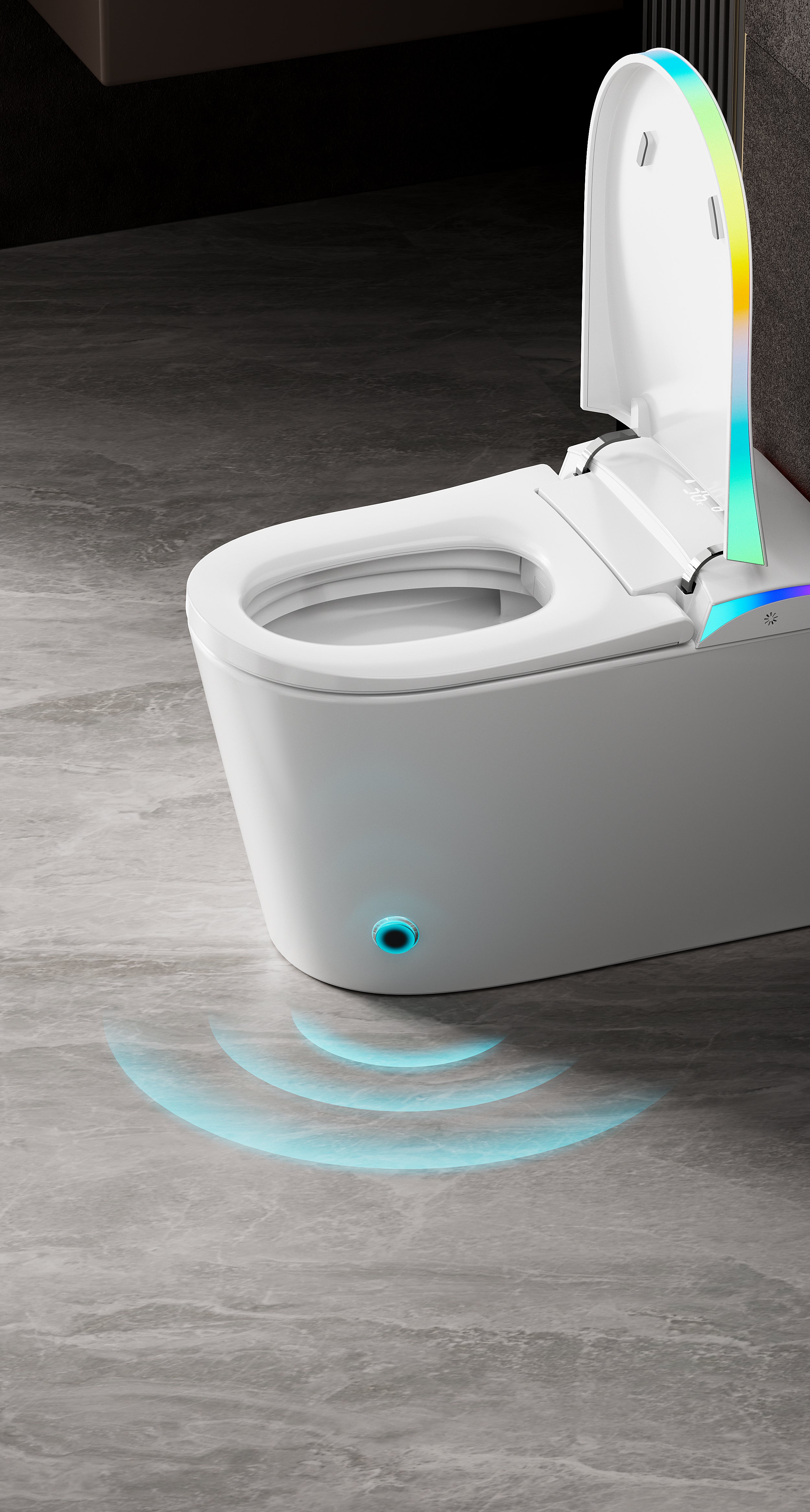 Niji Shima Rainbow Stripe Japanese Style Smart Toilet & Bidet