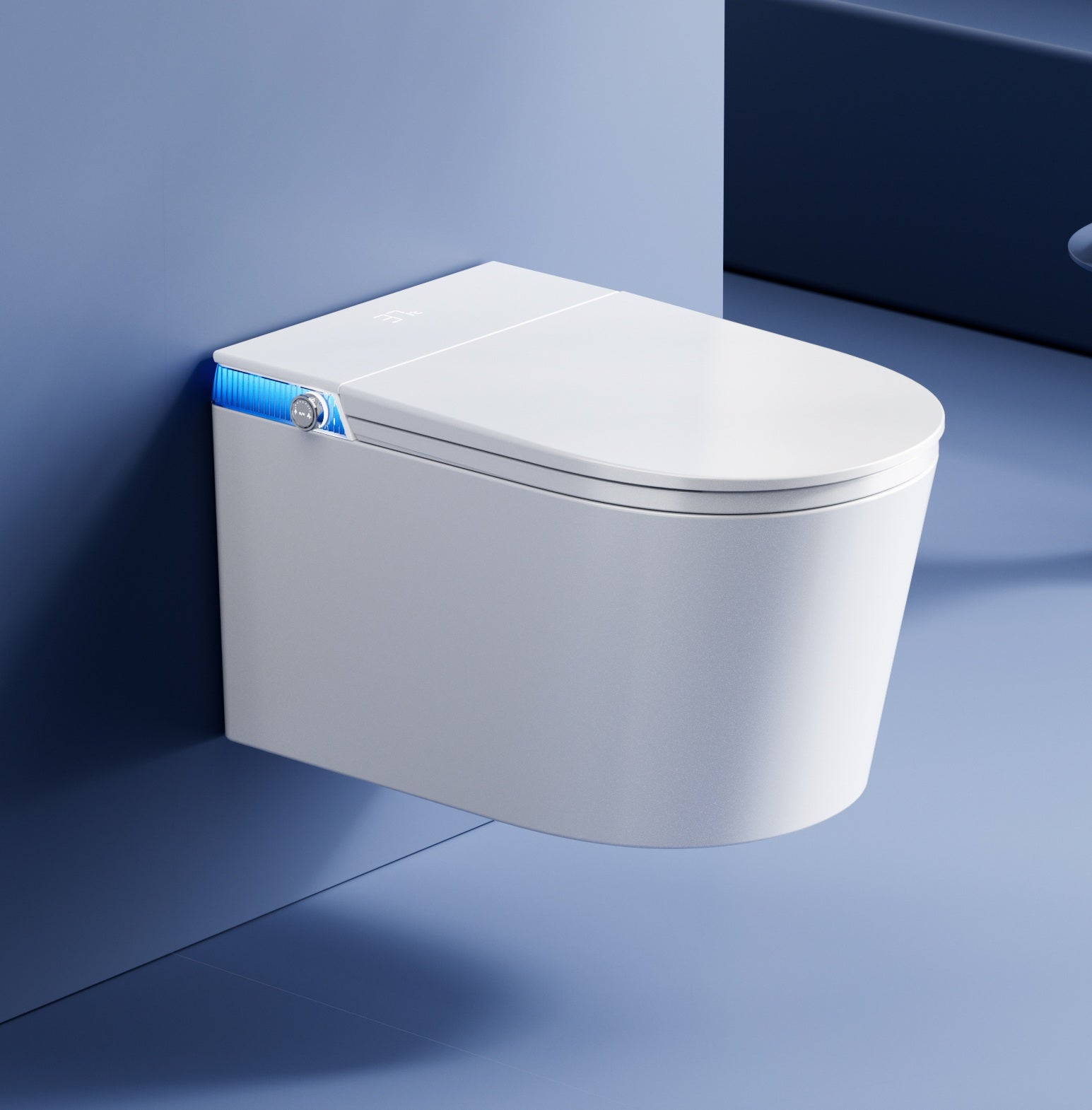 Aoi Shima Blue Stripe Japanese Style Smart Toilet & Bidet (Wall Hanging)