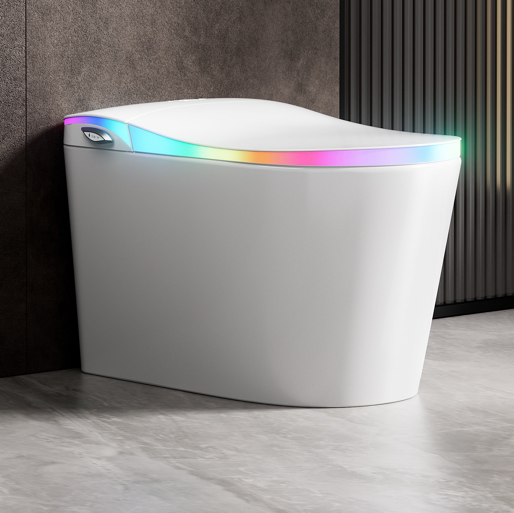 Niji Shima Rainbow Stripe Japanese Style Smart Toilet & Bidet