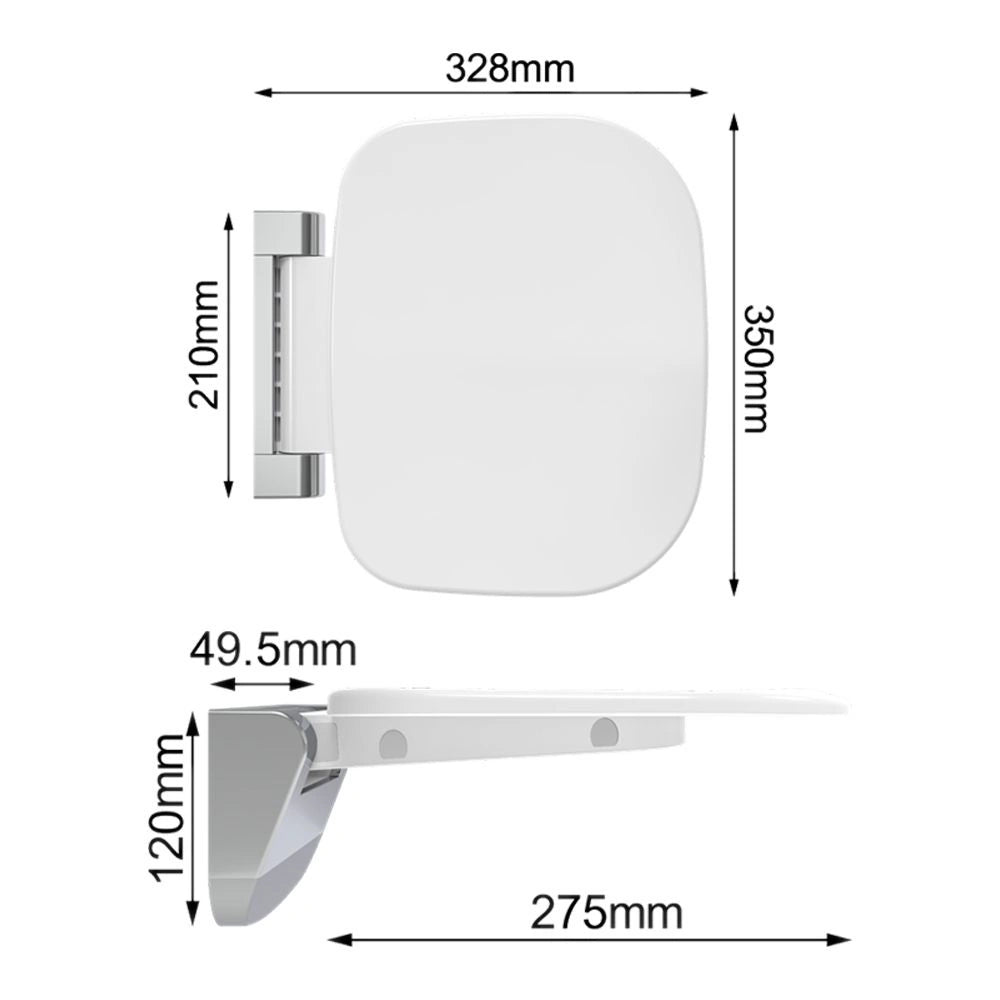 Strong & Durable Wall Mounted Shower Seat Euroshowers