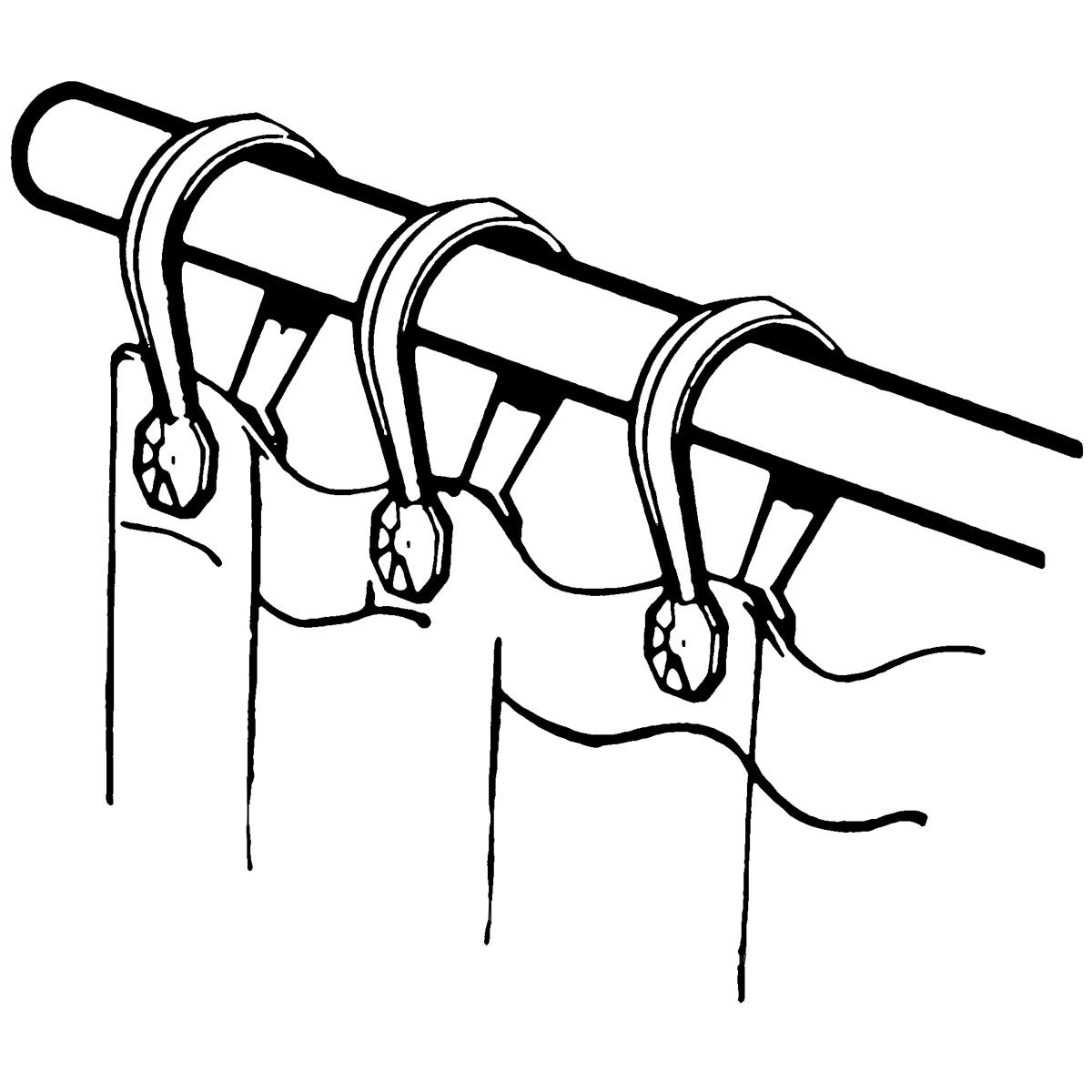 Euroshowers Shower Button Curtain Rings