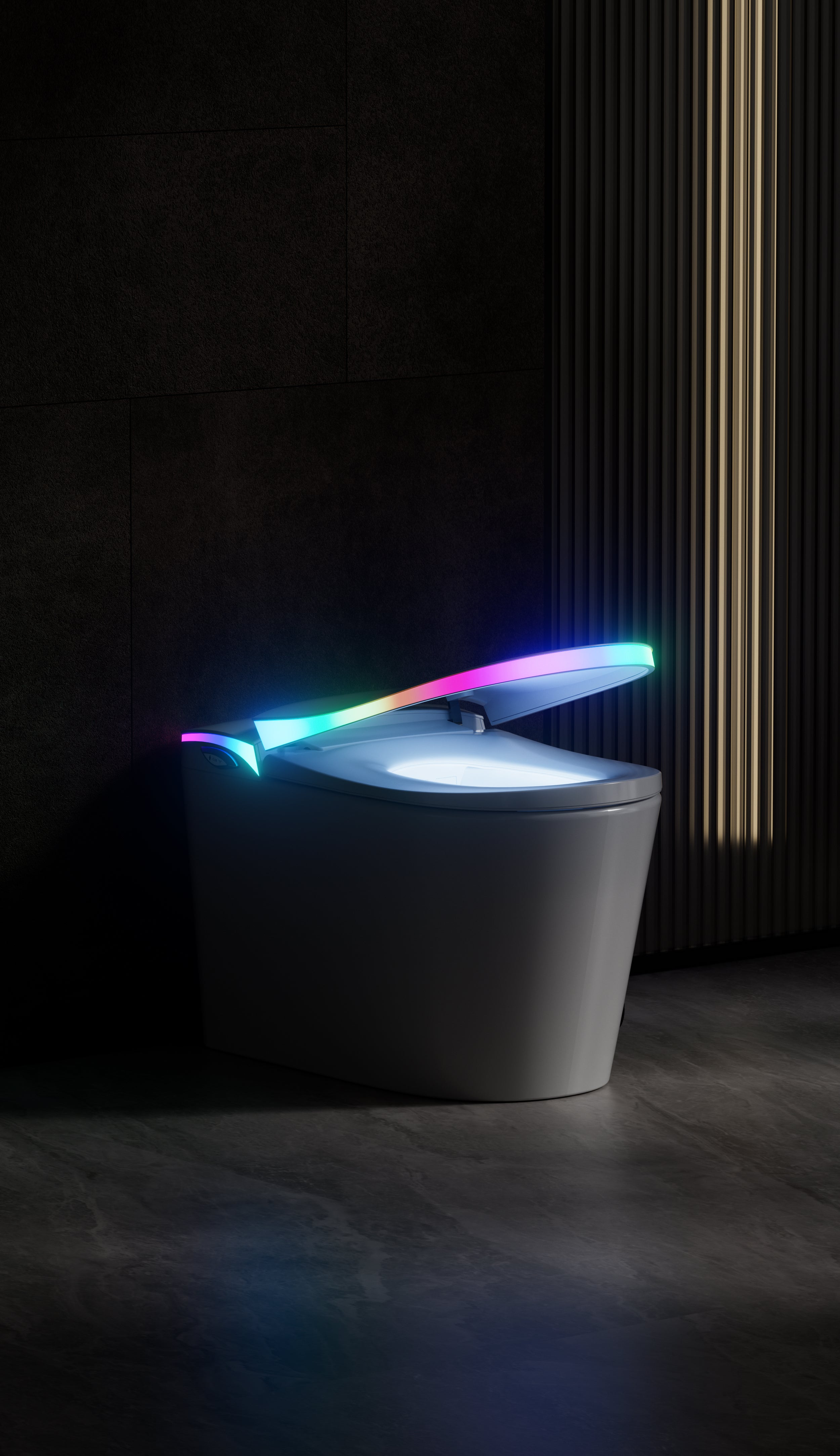 Niji Shima Rainbow Stripe Japanese Style Smart Toilet & Bidet