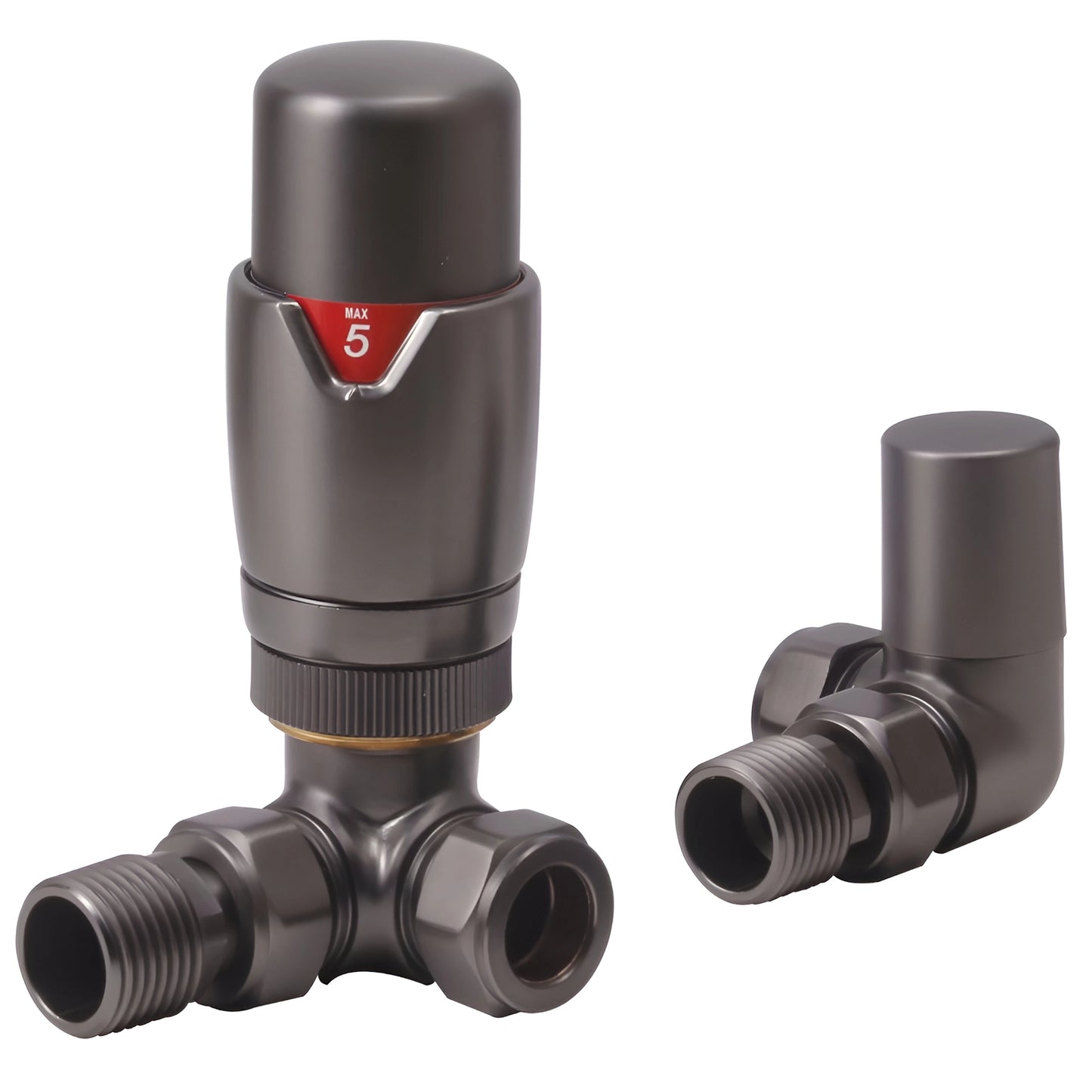 TRV with Lockshield Thermostatic Corner Radiator Valves 15mm
