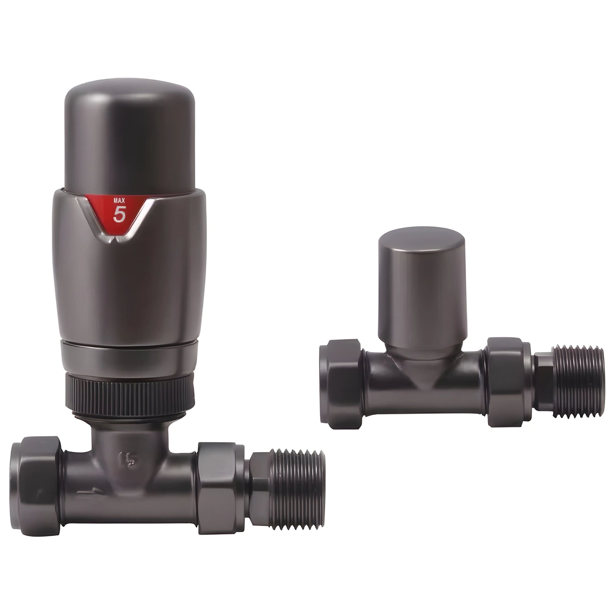 TRV with Lockshield Thermostatic Straight Radiator Valves 15mm