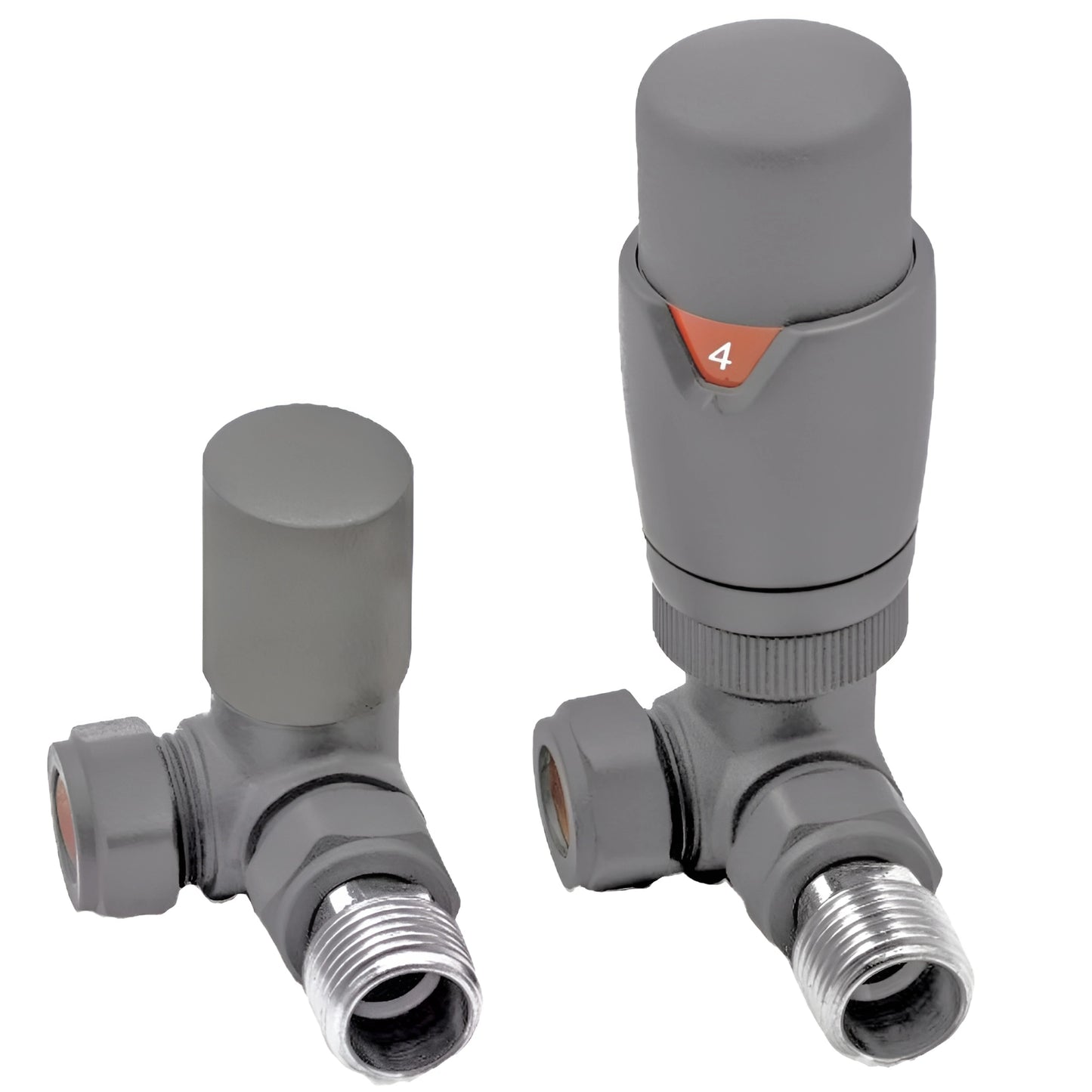 TRV with Lockshield Thermostatic Corner Radiator Valves 15mm
