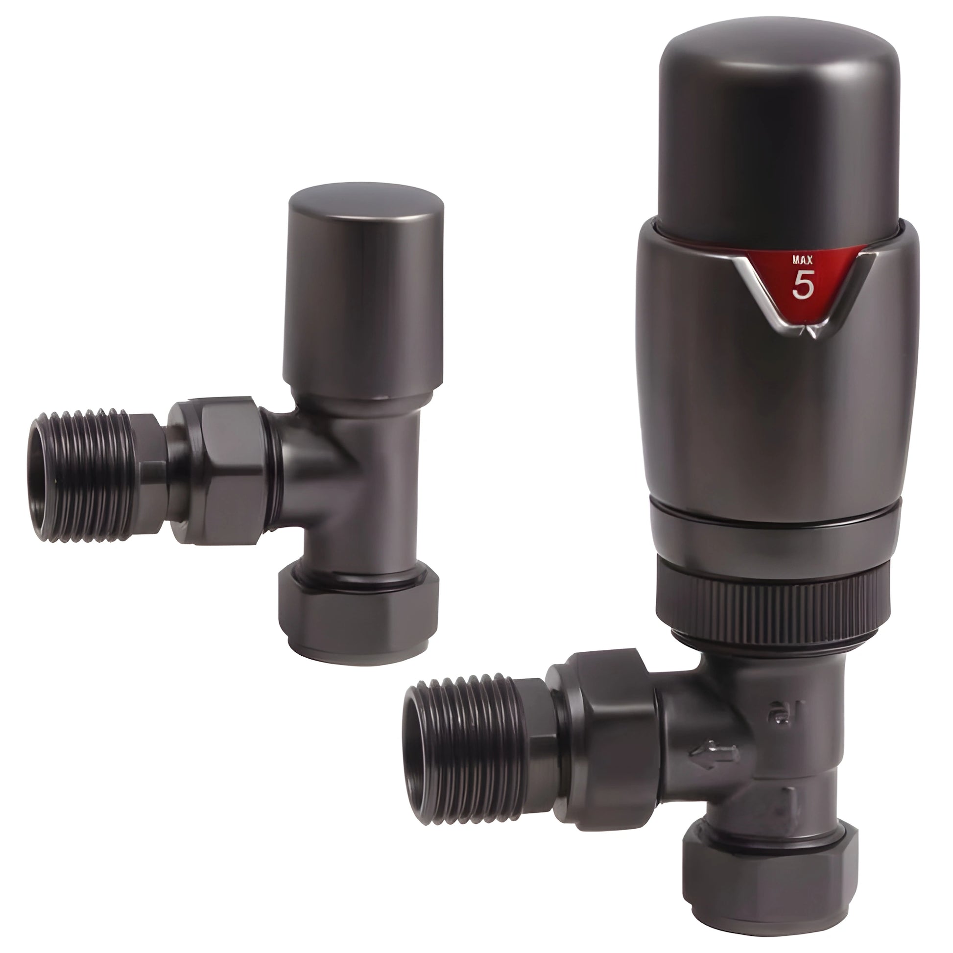 TRV with Lockshield Thermostatic Angled Radiator Valves 15mm