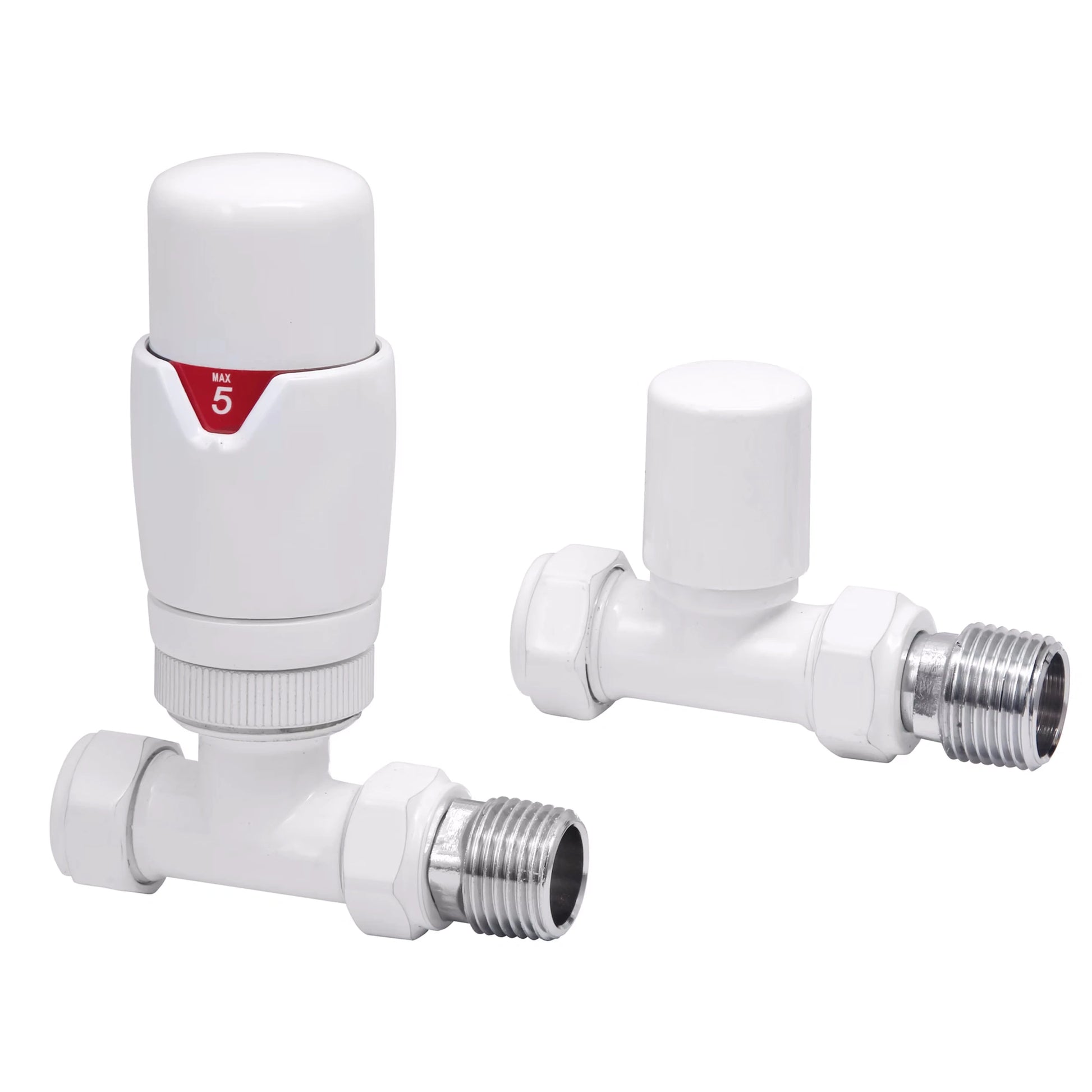 TRV with Lockshield Thermostatic Straight Radiator Valves 15mm