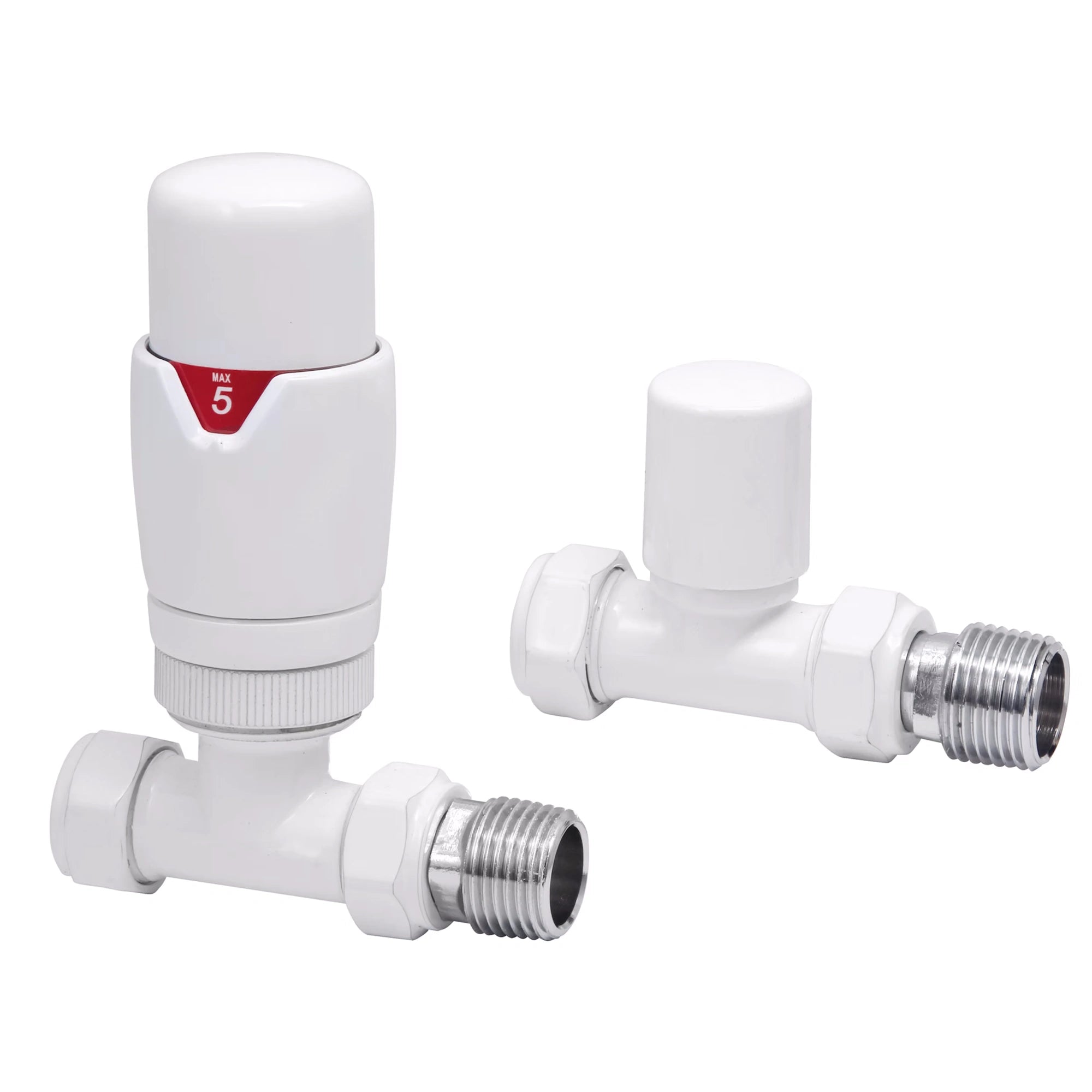 TRV with Lockshield Thermostatic Straight Radiator Valves 15mm