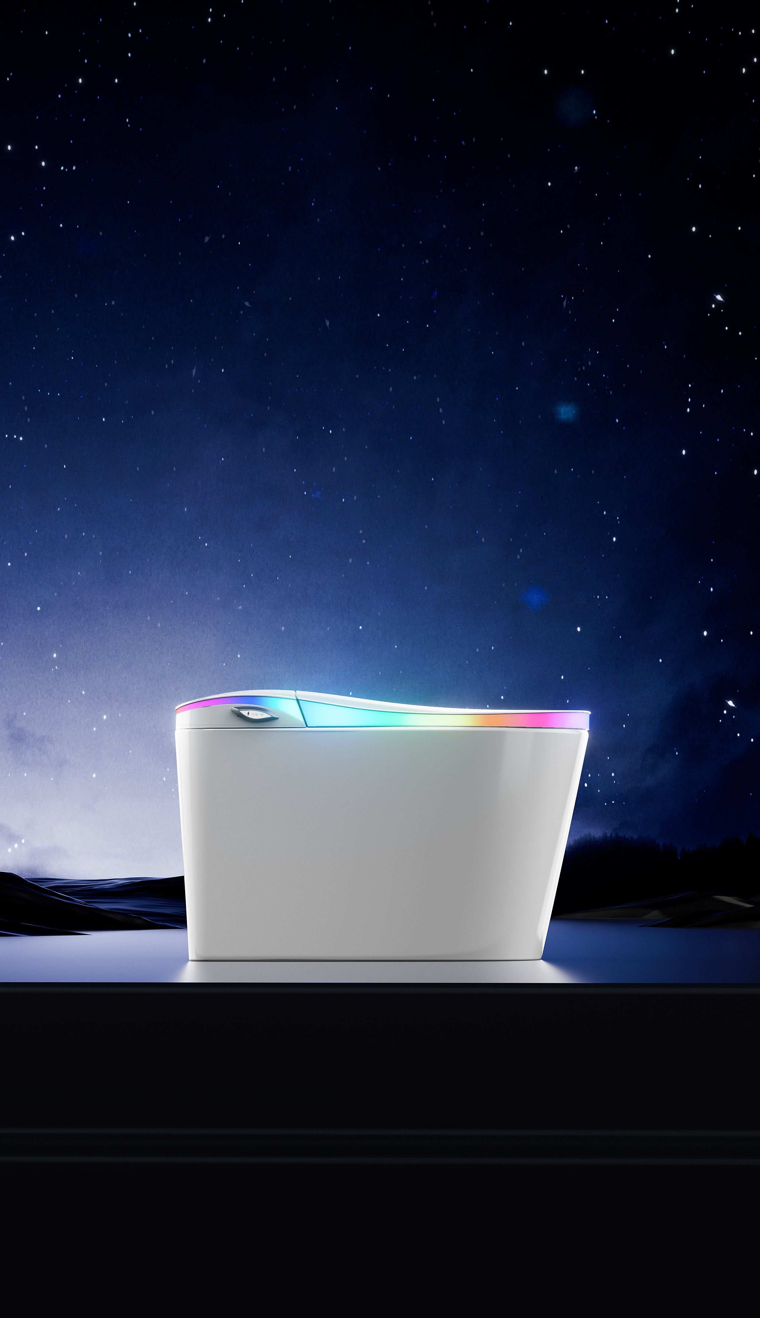 Niji Shima Rainbow Stripe Japanese Style Smart Toilet & Bidet