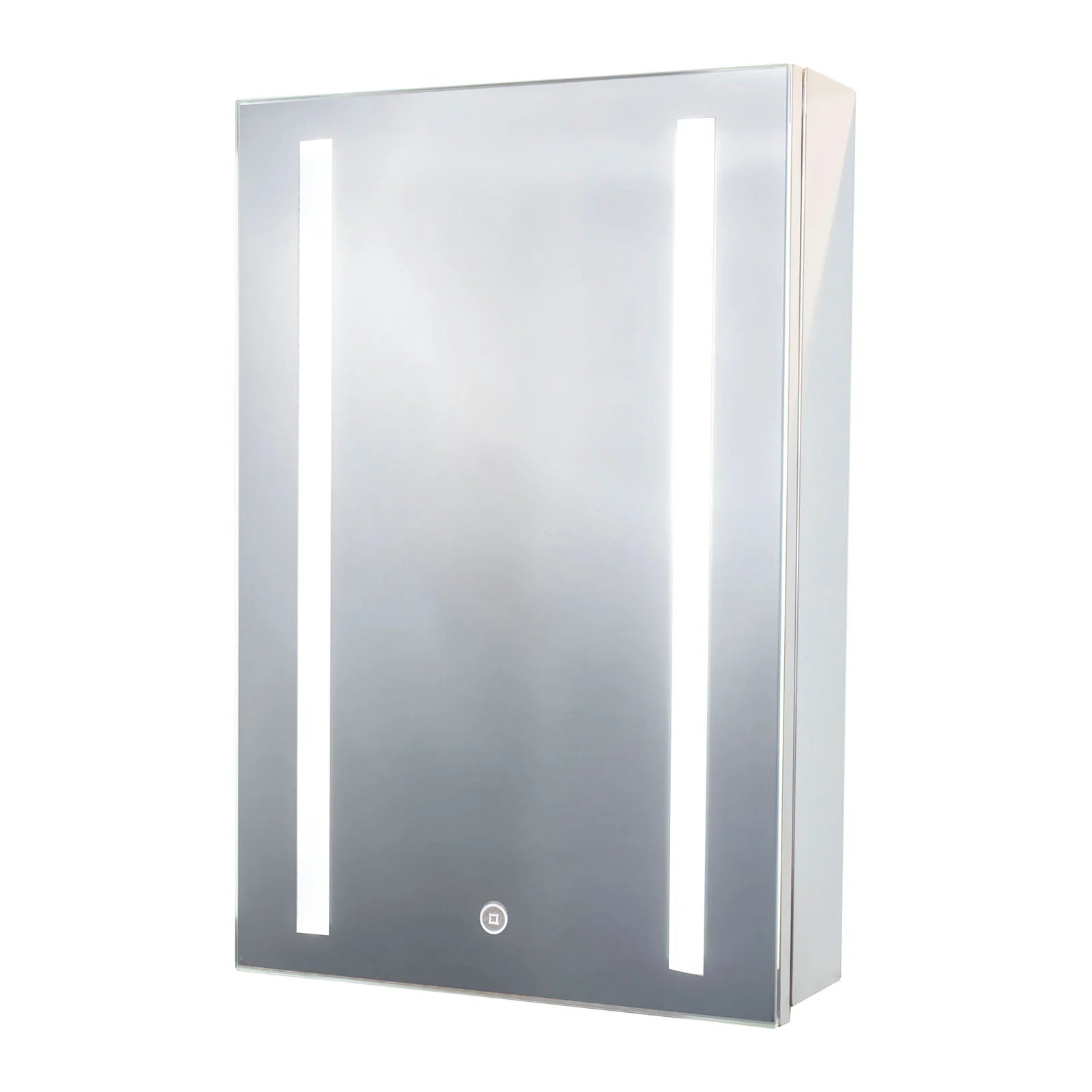 EuroShowers Polished Stainless Steel Mirror LED Cabinet