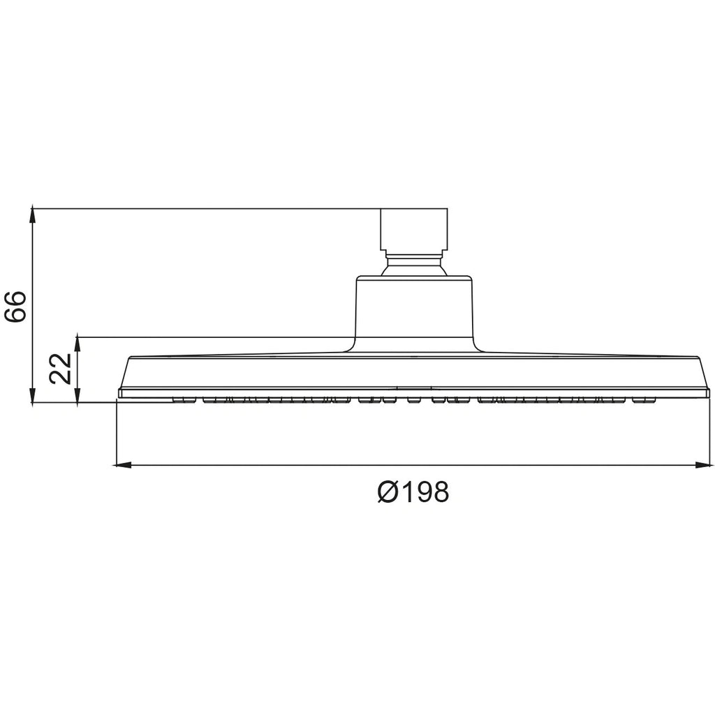 Euroshowers Round Rainfall Shower Head