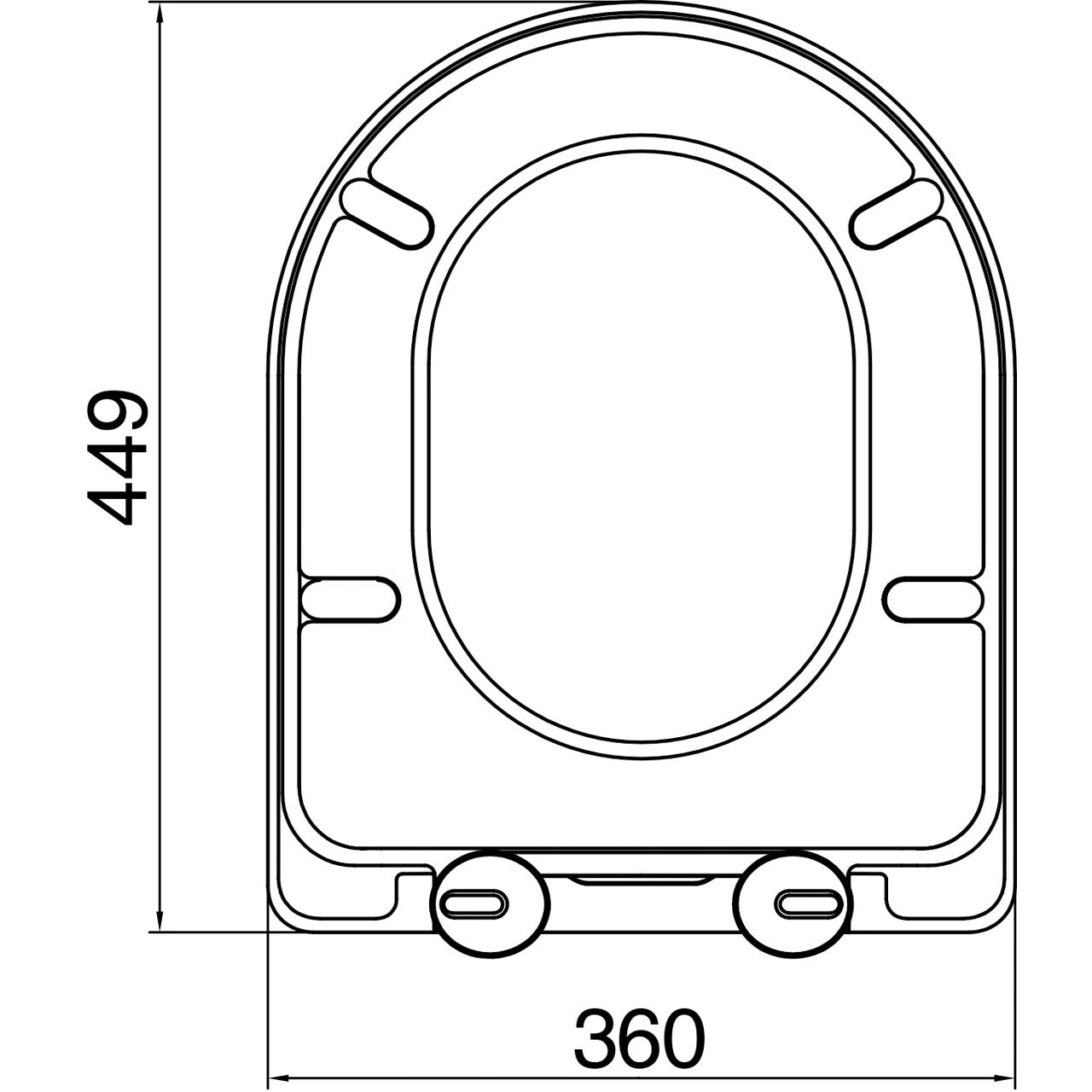 Middle D Style Rainbow Euroshowers Soft Close Toilet Seat