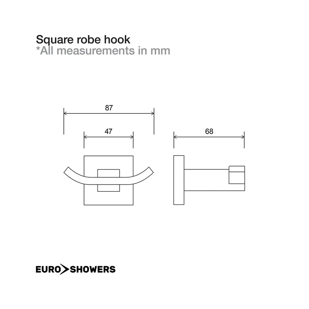 Euroshowers Square Robe Hook