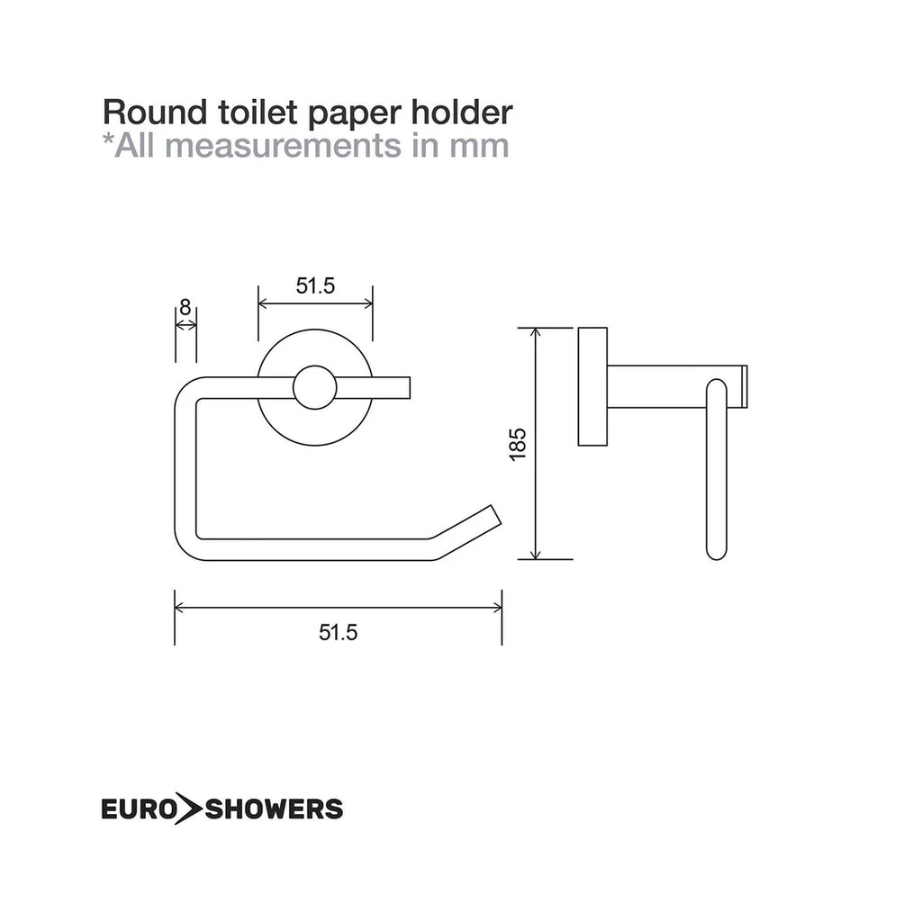 Euroshowers Round Toilet Roll Holder