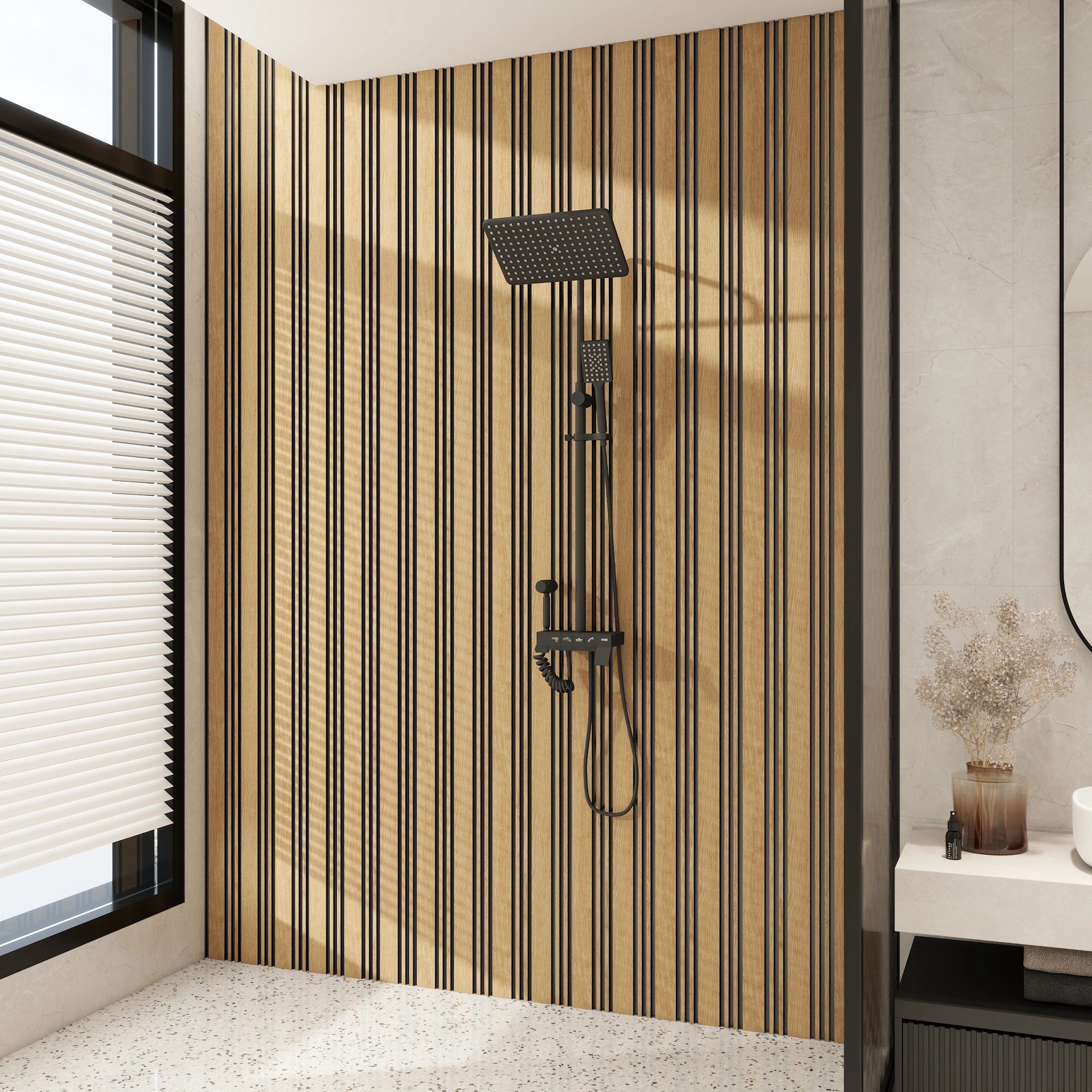 Aluvo LS Slats Natural Oak Waterproof Wall Panel