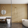 Aluvo 3 Slats Natural Oak Waterproof Wall Panel