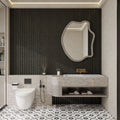 Aluvo 4 Slats Black Wood Waterproof Wall Panel