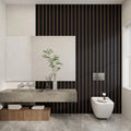 Aluvo Curved Slats Black Waterproof Wall Panel