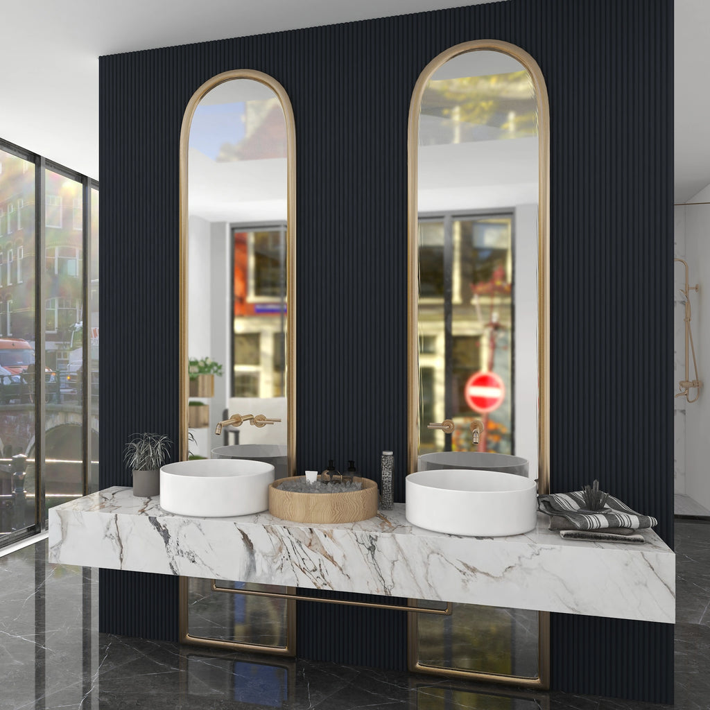 Aluvo Half Round Navy Waterproof Wall Panel
