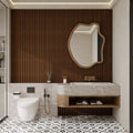 Aluvo 4 Slats Warm Walnut Waterproof Wall Panel