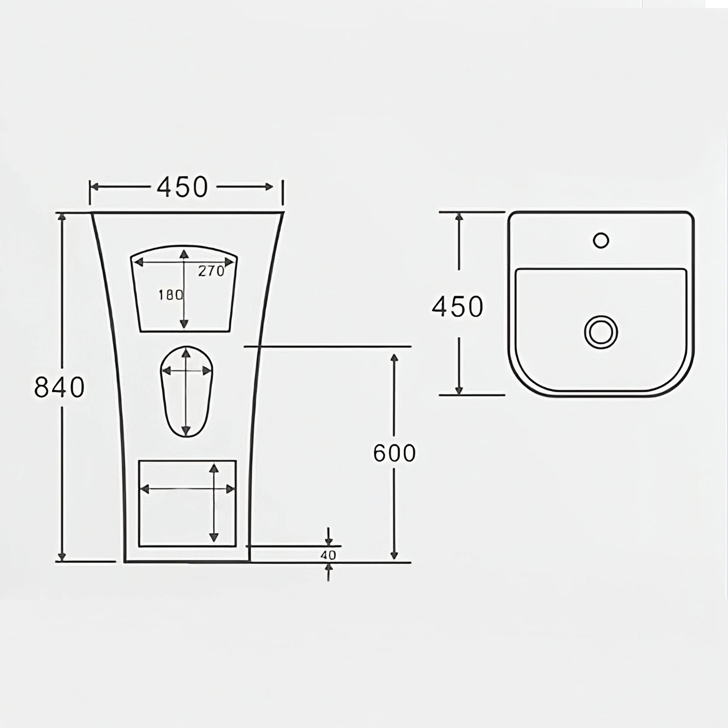 Drusilla Full Pedestal Basin