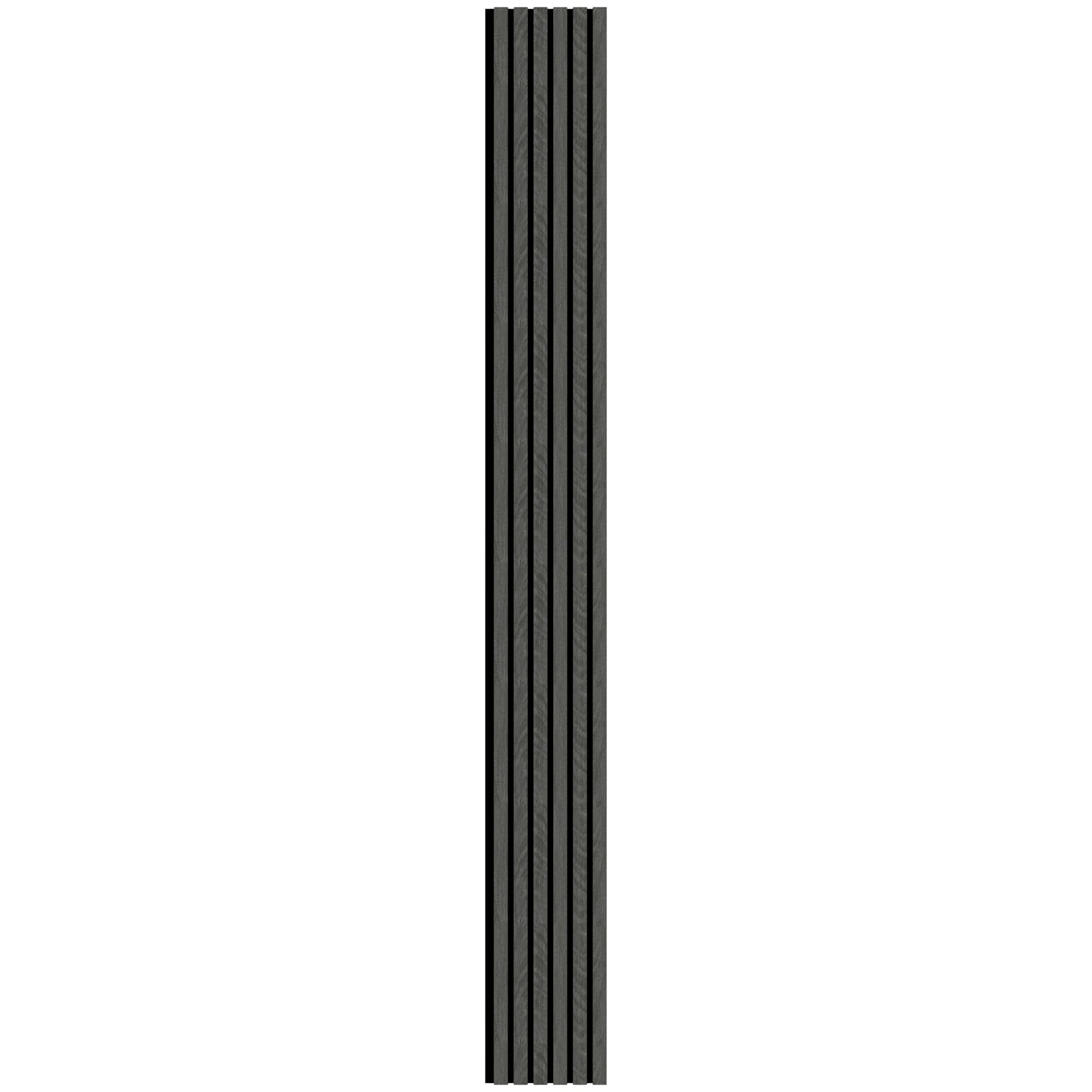 Aluvo 6 Slats Black Wood Waterproof Wall Panel