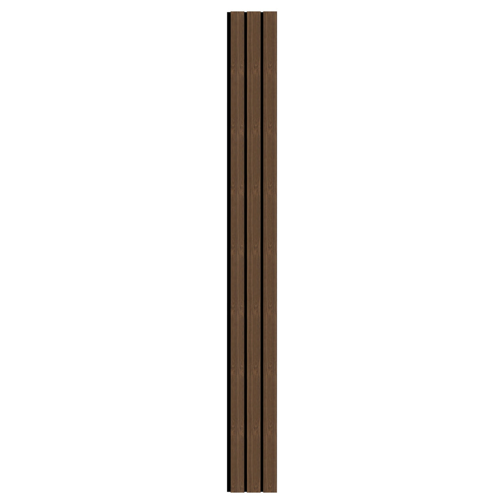 Aluvo 3 Slats Warm Walnut Waterproof Wall Panel