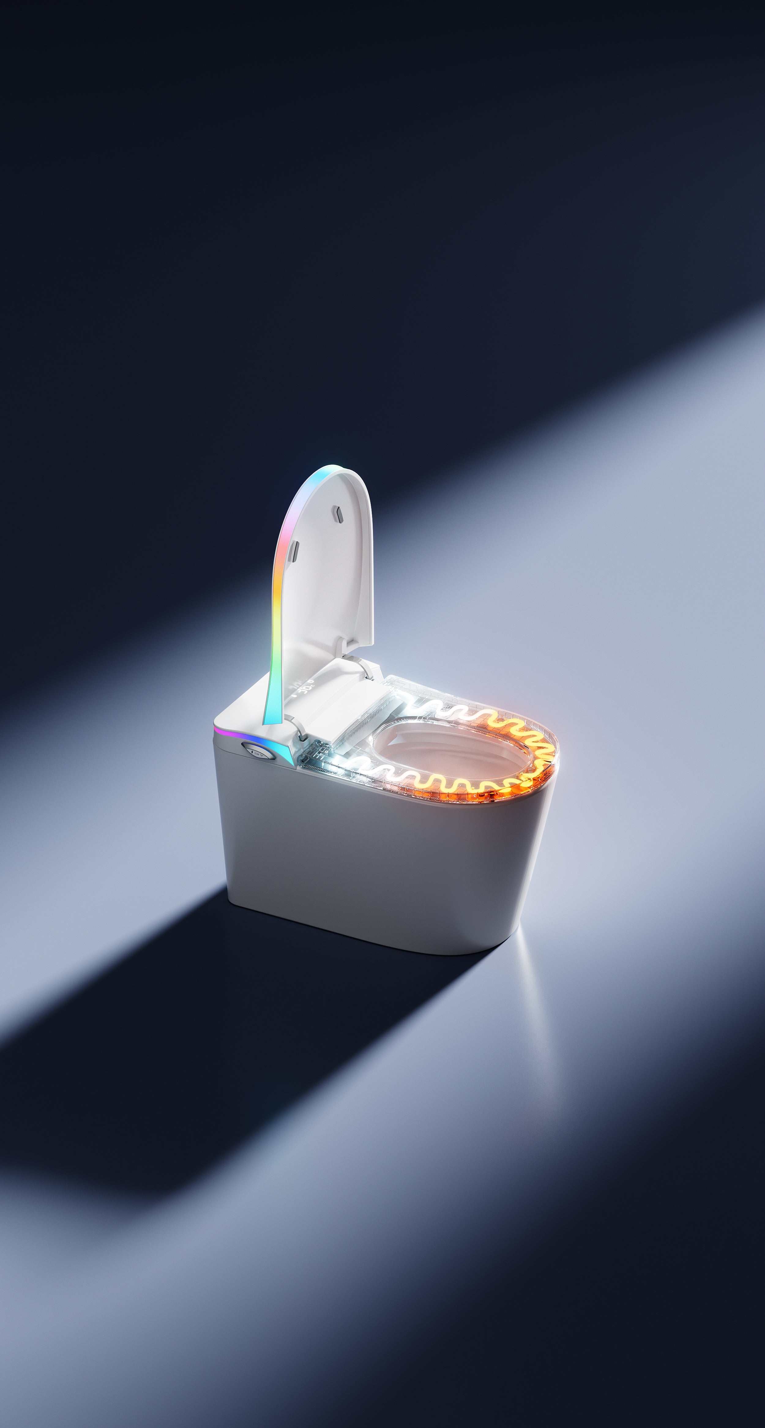 Niji Shima Rainbow Stripe Japanese Style Smart Toilet & Bidet