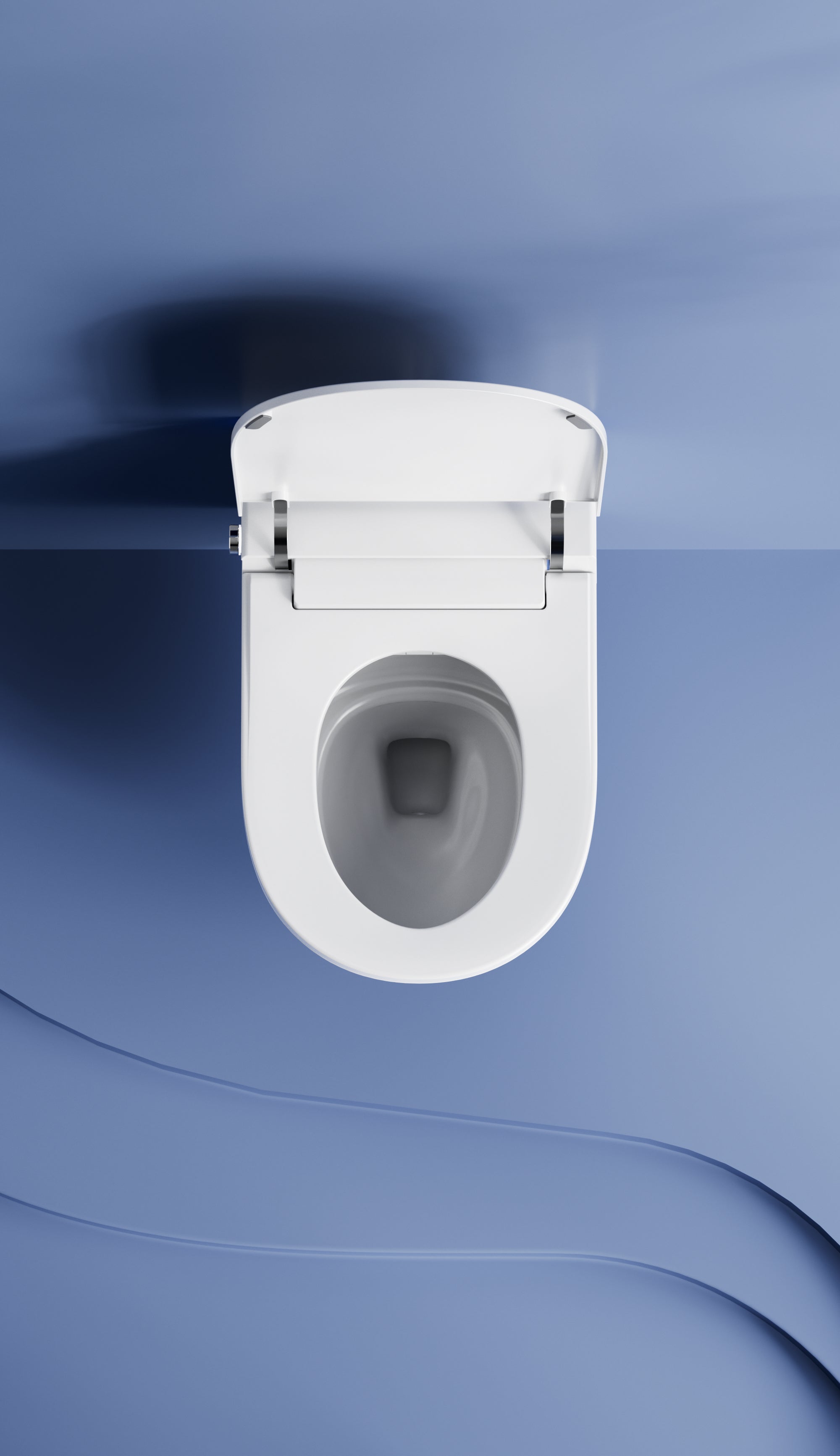 Aoi Shima Blue Stripe Japanese Style Smart Toilet & Bidet (Wall Hanging)