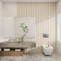Aluvo Curved Slats White Waterproof Wall Panel