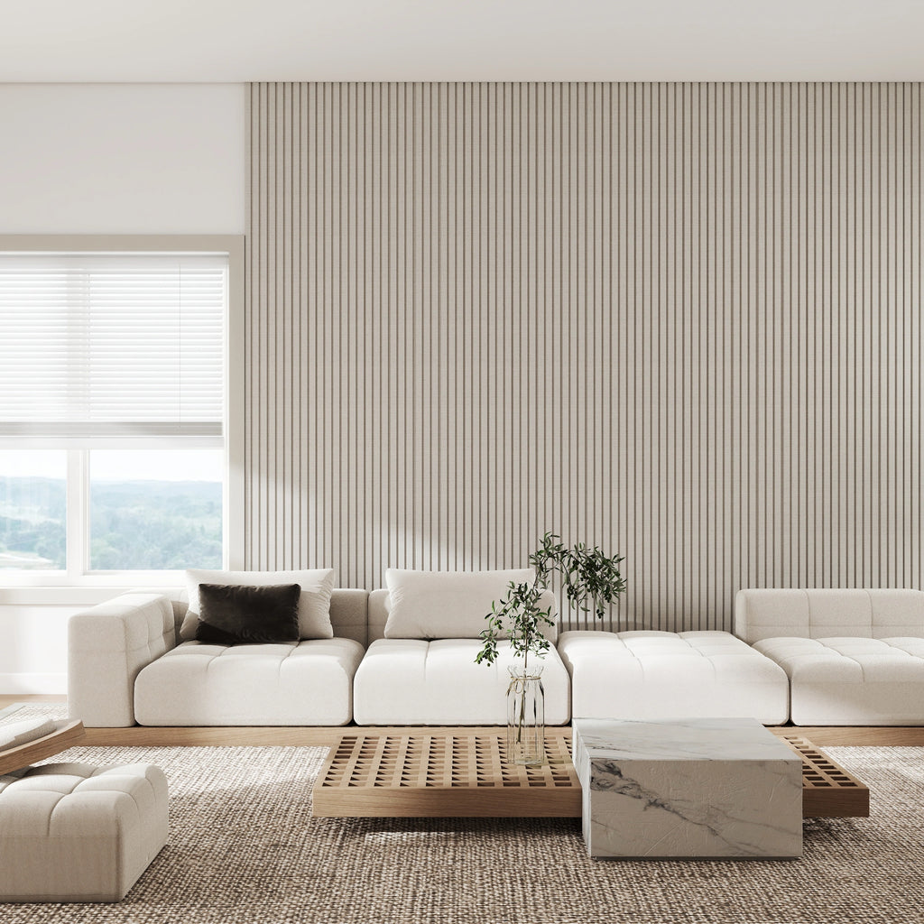 Aluvo Weave Slats Woven Eggshell Waterproof Wall Panel