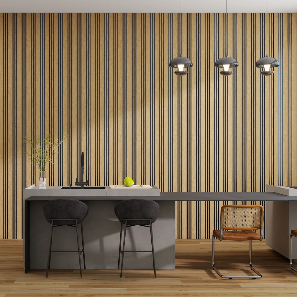 Aluvo LS Slats Natural Oak Waterproof Wall Panel