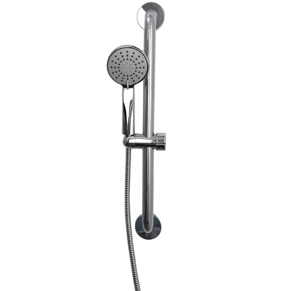Euroshowers Rounded Stainless Steel Grab Bar Slide Rail Shower Set