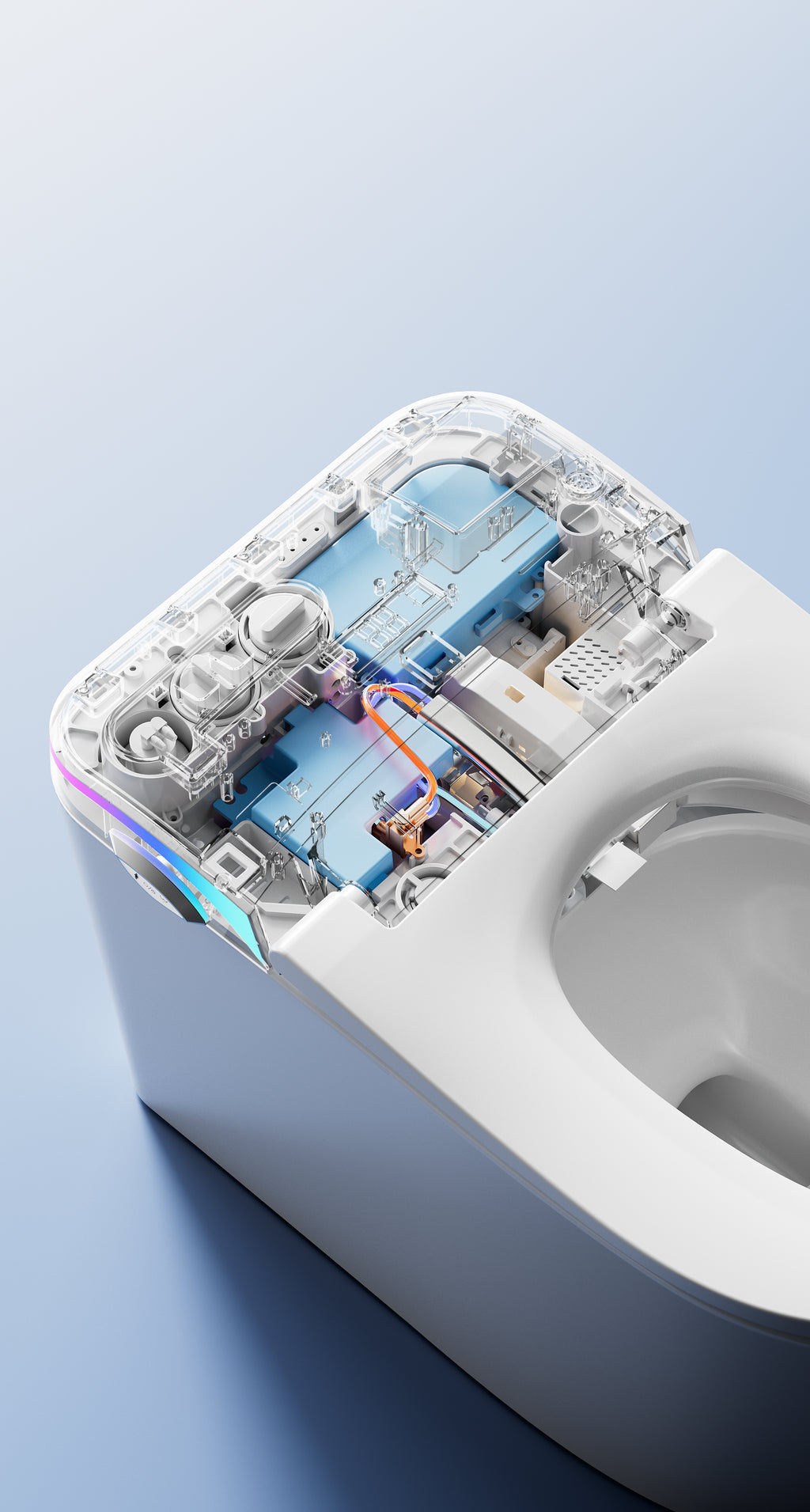 Niji Shima Rainbow Stripe Japanese Style Smart Toilet & Bidet