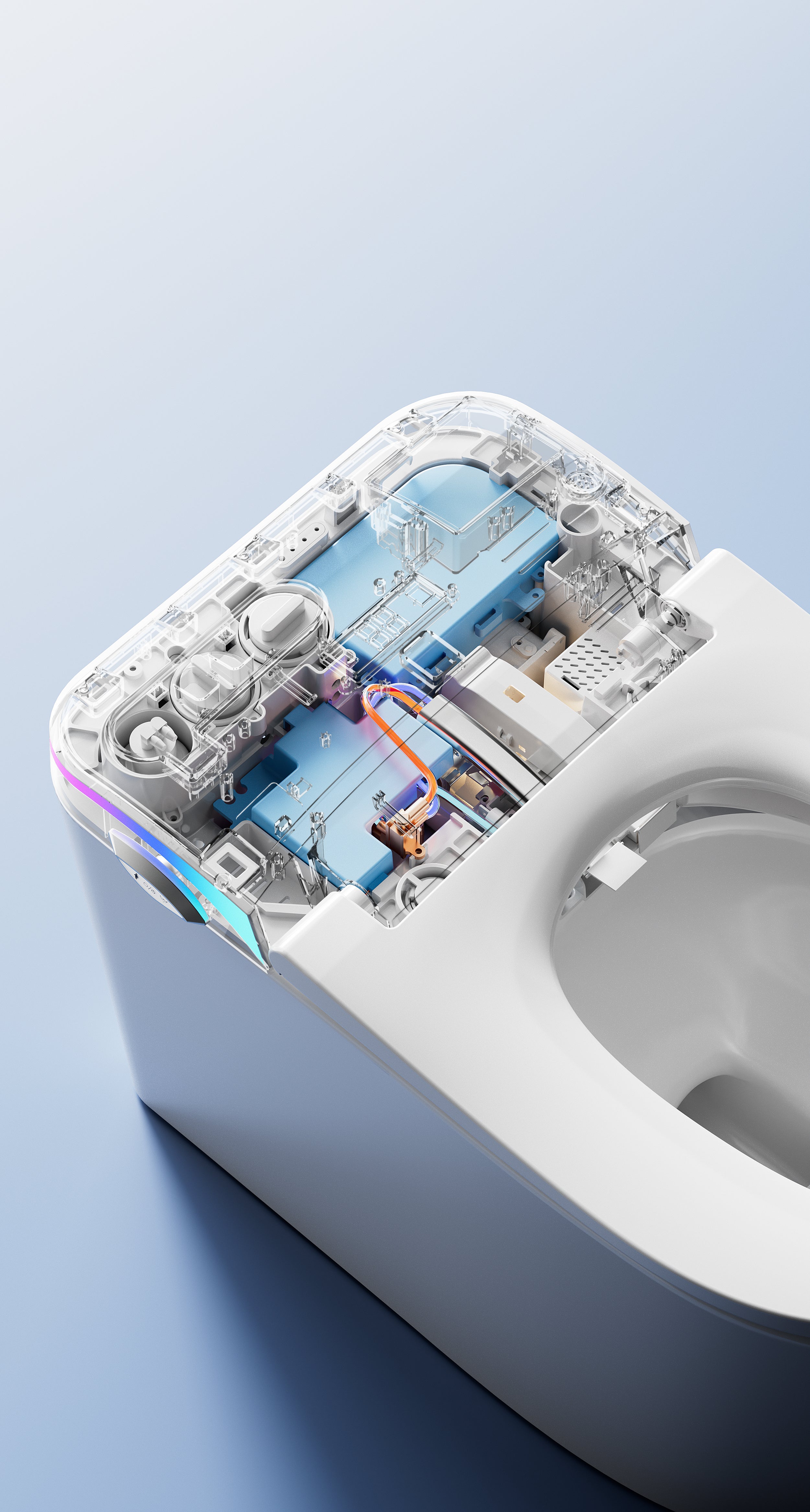 Niji Shima Rainbow Stripe Japanese Style Smart Toilet & Bidet