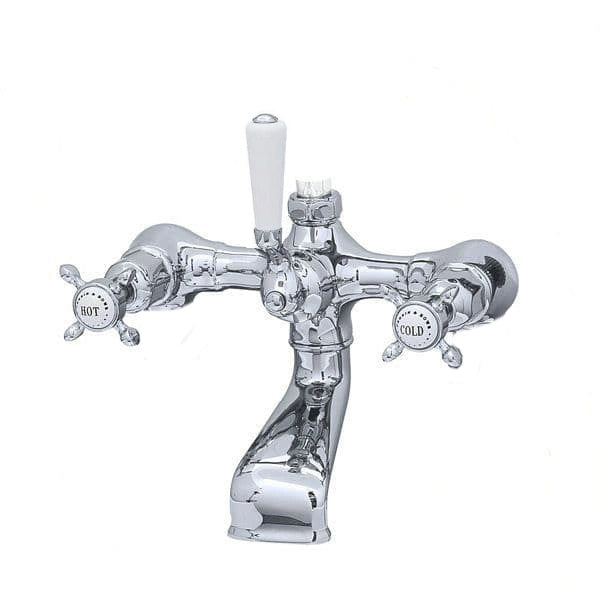 Traditional Chrome Bath Shower Mixer Tap with Shower Kit and Wall bracket