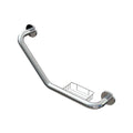 Euroshowers Polished Curved Stainless Steel Grab Rail Bar with Soap Dish