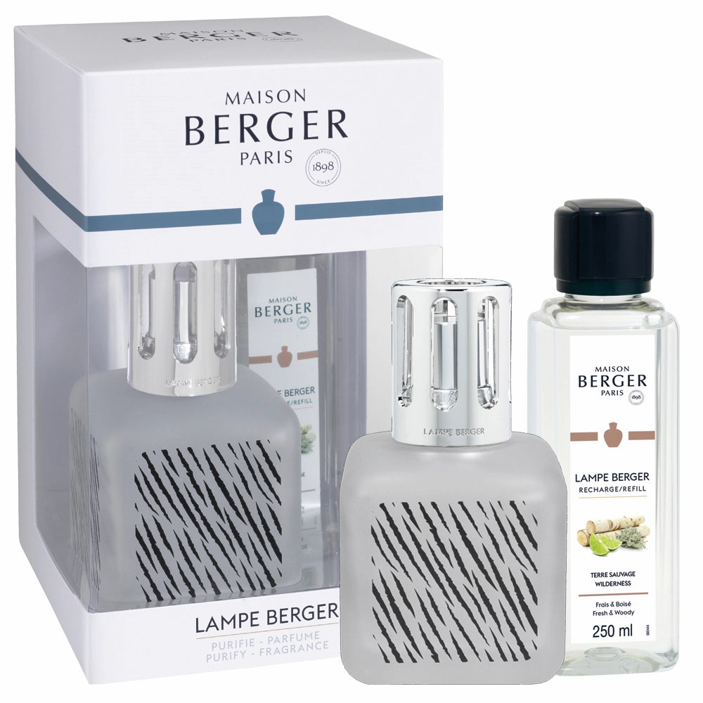Frosted Zebra Ice Cube Lampe Berger Gift Set