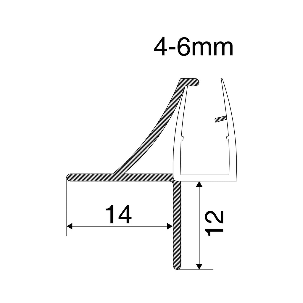 Euroshowers Shower Seal 6mm 49100