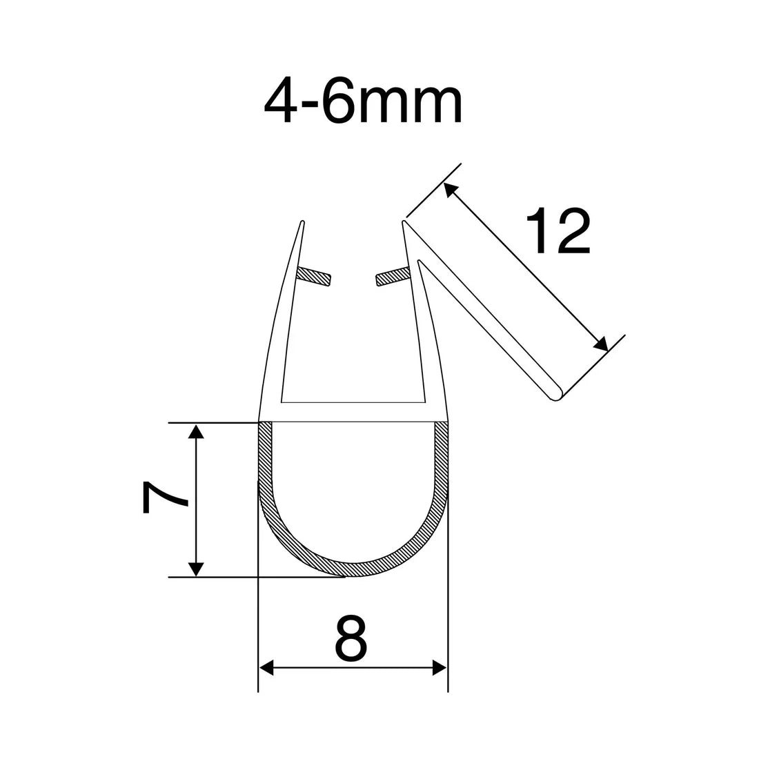 Euroshowers Shower Seal 6mm 49300