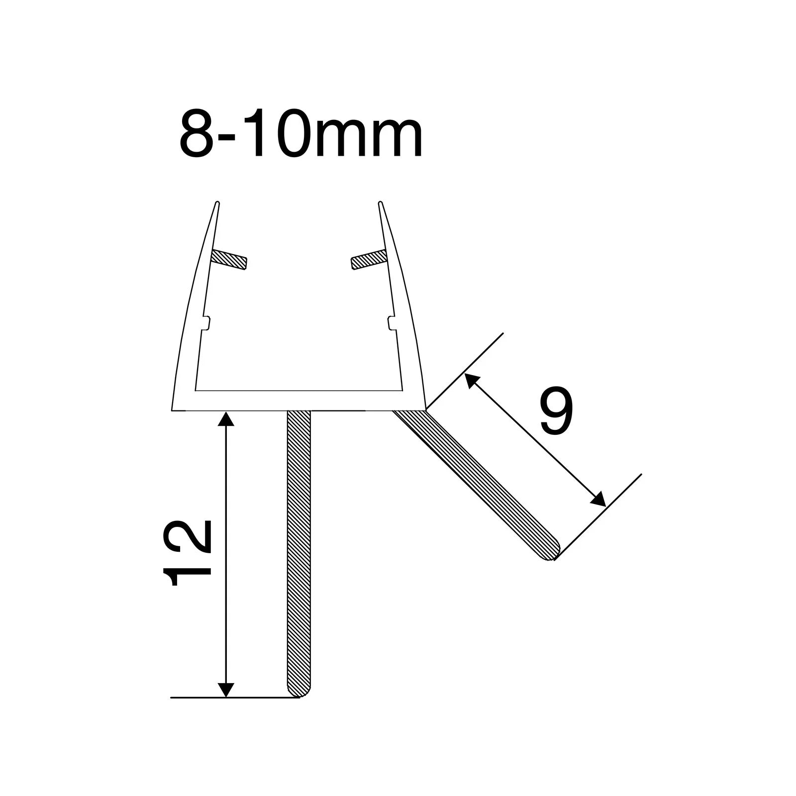 Euroshowers Shower Seal 10mm 49400