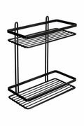 Euroshowers Satina Black Stainless Steel Wire Basket - Double Rectangle