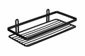 Euroshowers Satina Black Stainless Steel Wire Basket - Single Rectangle