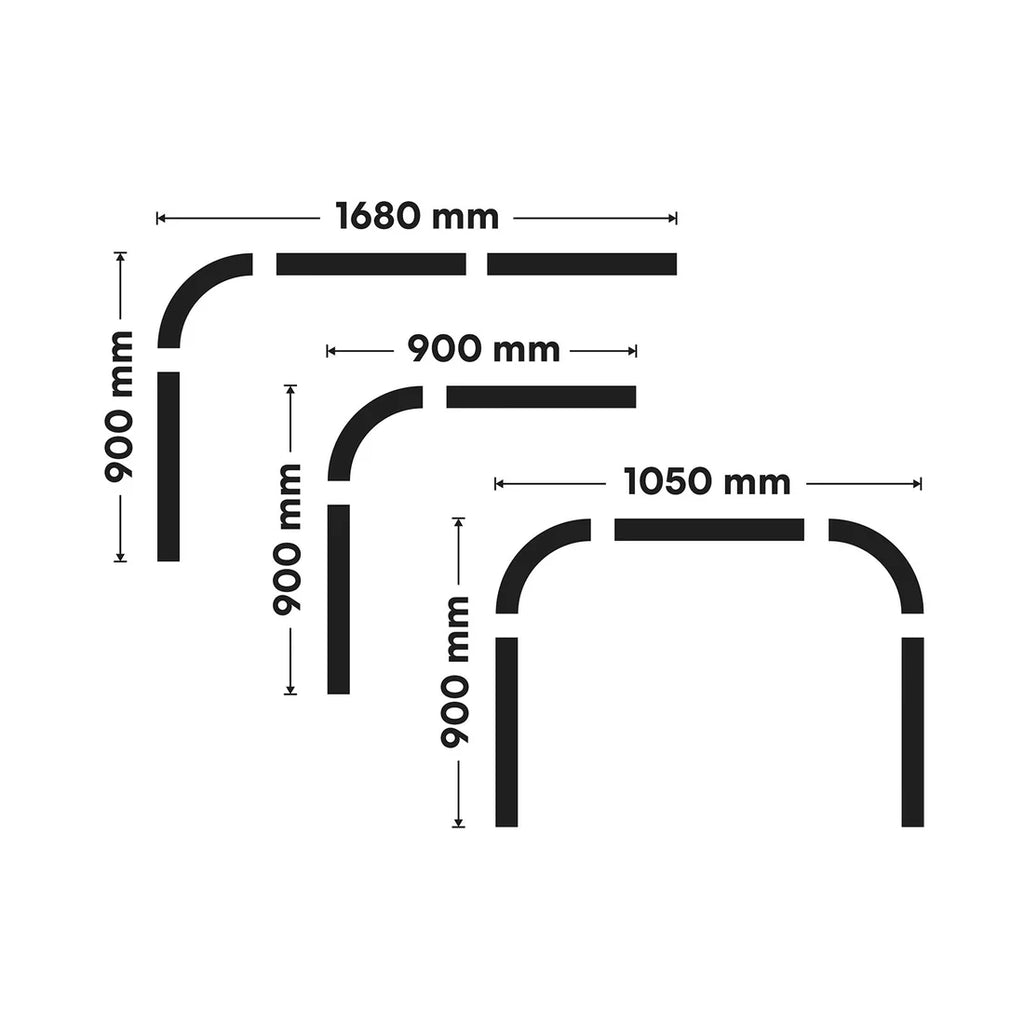 Euroshowers Shower Curtain Rail Track