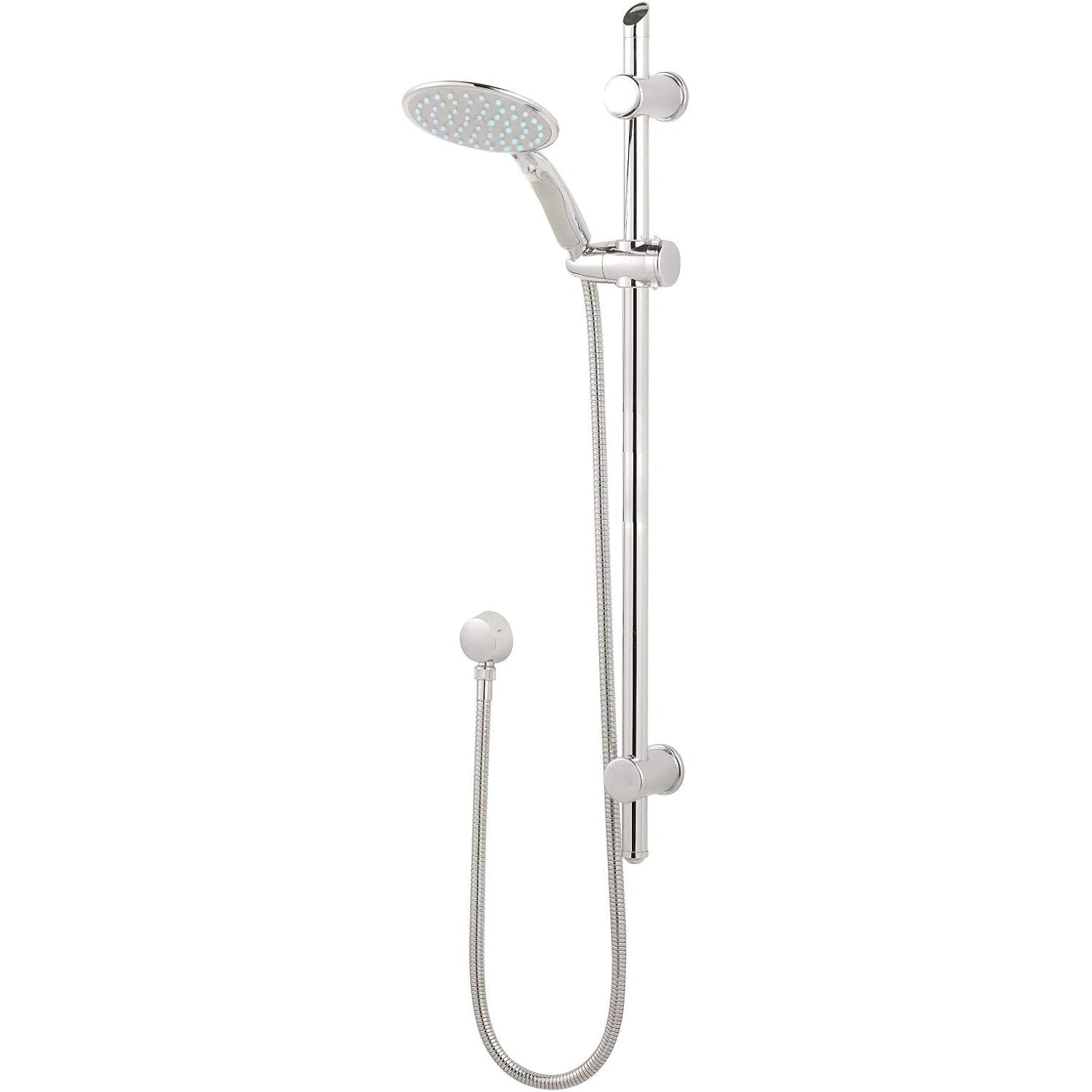 Nuie Modern Shower Round Slide Rail Kit with Handset and Outlet Elbow