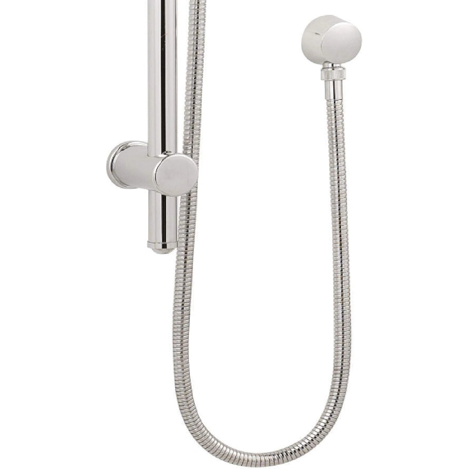 Nuie Modern Shower Round Slide Rail Kit with Handset and Outlet Elbow
