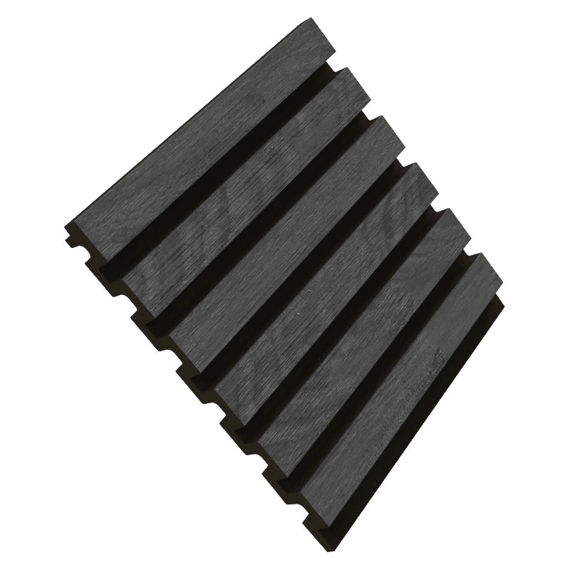 Aluvo 6 Slats Black Wood Waterproof Wall Panel