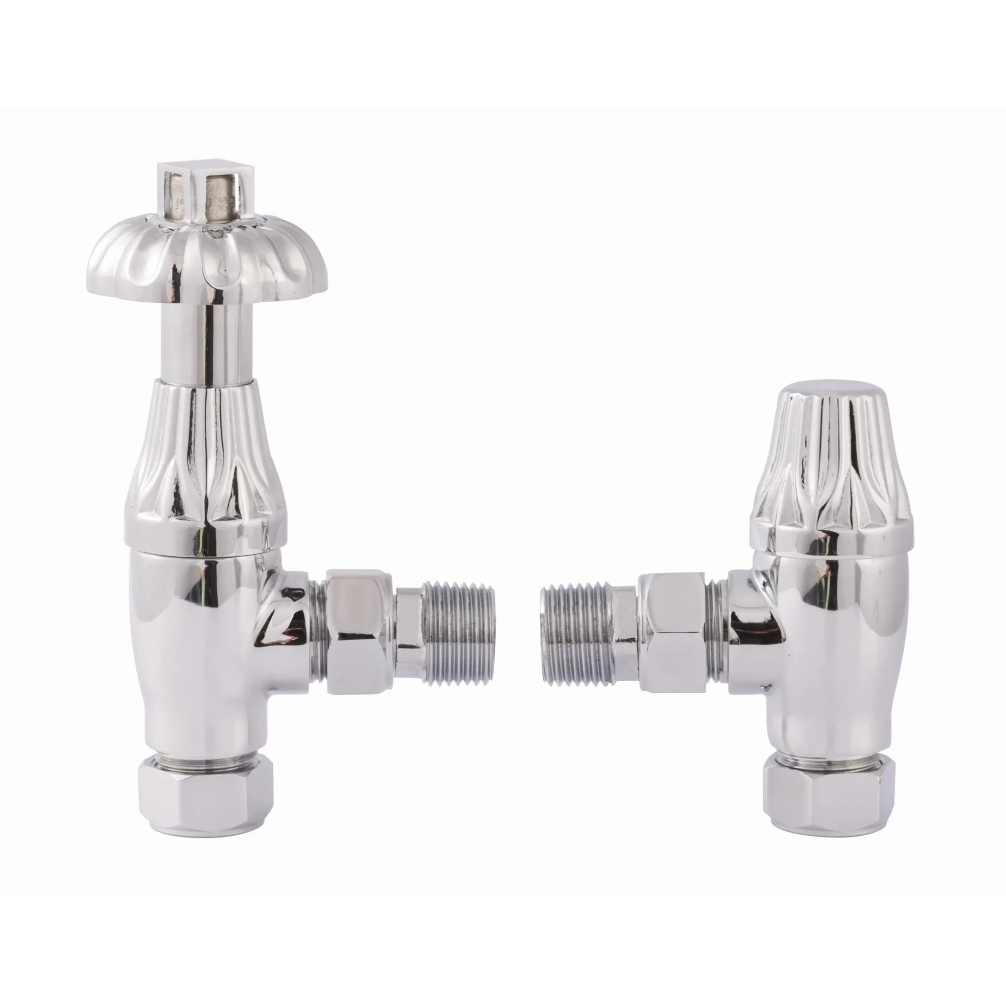 Westminster Traditional Thermostatic Angled Radiator Valves 15mm