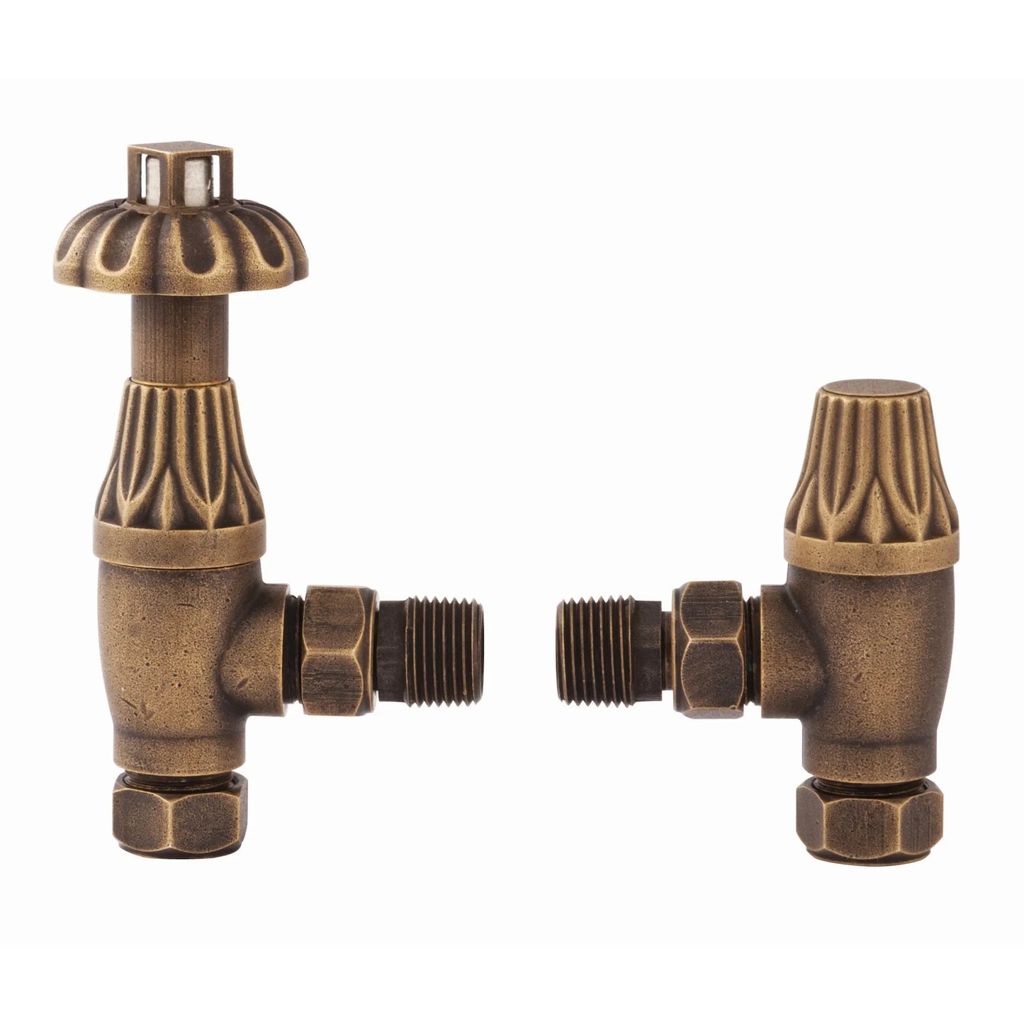 Westminster Traditional Thermostatic Angled Radiator Valves 15mm