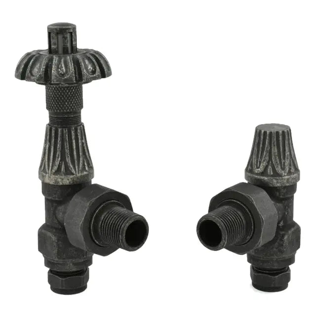 Westminster Traditional Thermostatic Angled Radiator Valves 15mm